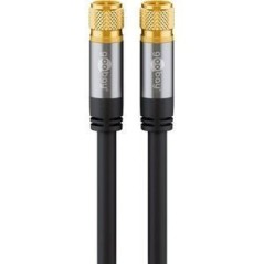 Goobay Antenna Cable 10m - Premium Fire-Frost Shielded, High-Quality Black Cable for Optimal Signal Strength